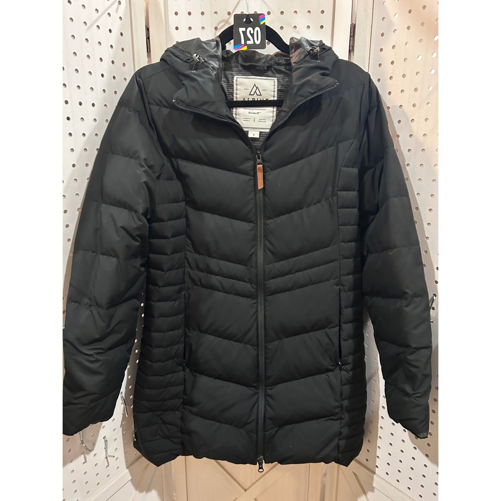 ALPINE Boulder CO Black Puffer Hooded‎ Winter Jacket Women's Size S
